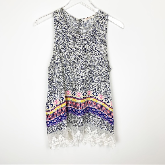Stitch Fix Renee C | Shelton Split Back Tank Top - Picture 1 of 6